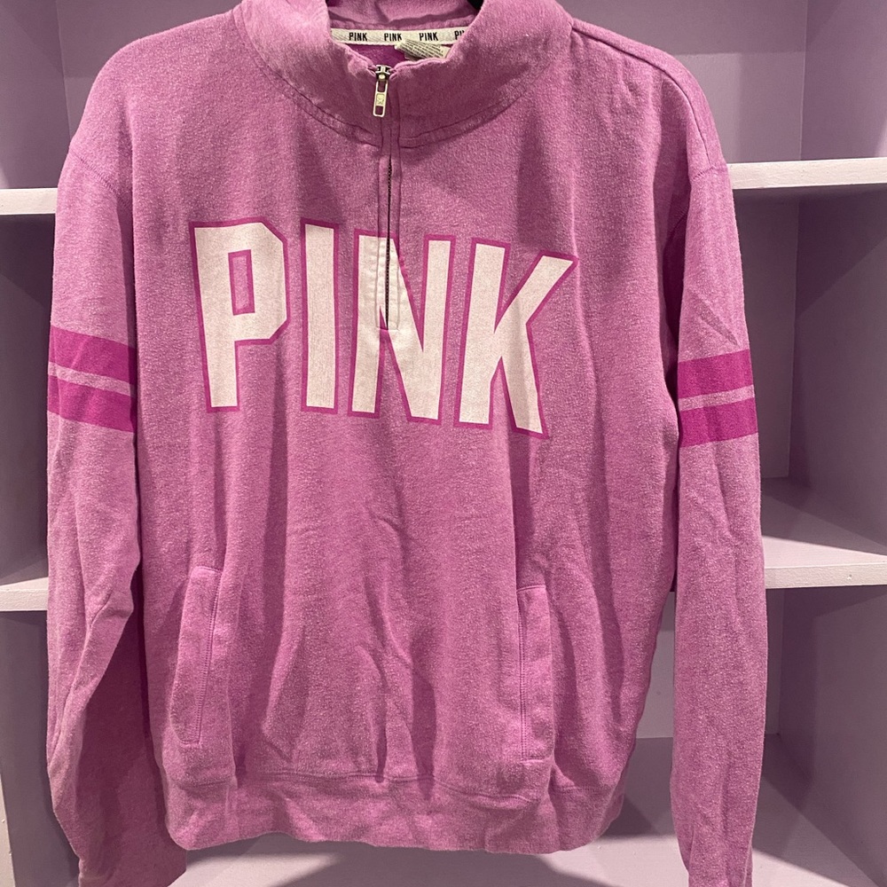 Pink Quarter Zip Pullover